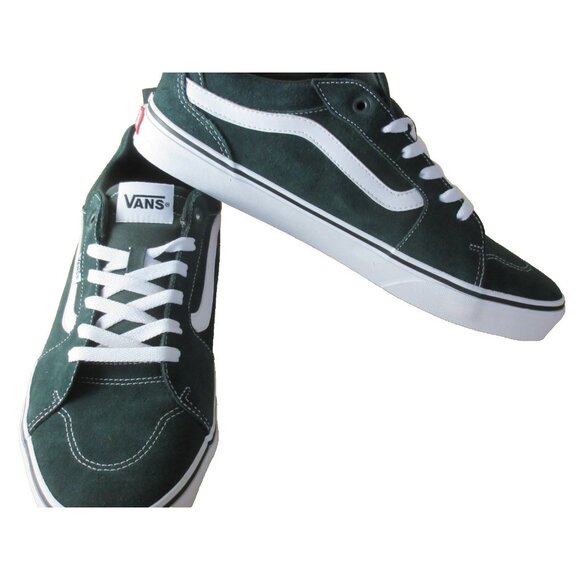 Vans Men's Filmore Suede Scarab Dark Green White Striped Skate Shoes Size 11.5 - Picture 4 of 7